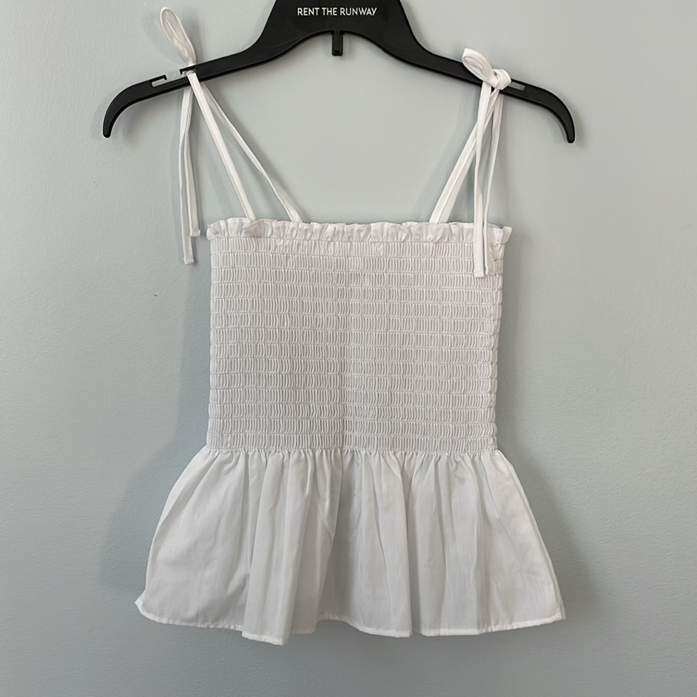 White Ruched Top